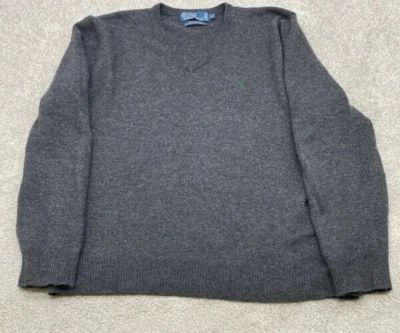 Suéter Murano Italia Para Hombre Grande Cuello Redondo Manga Larga Gris Mezcla Lana 5406 Foto 1 de 4