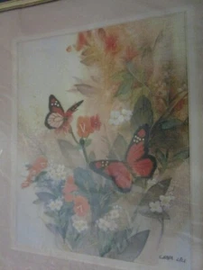 Kit Bordado Mariposas y Flores Crewel #05005 (Vintage, Simplicidad) - Imagen 1 de 5