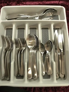 MOONCREST SATIN 44 Piezas Juego 7 Ajustes de Lugar + Servidores Oneida Inoxidable 89-204 - Imagen 1 de 5