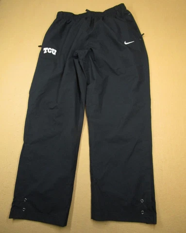 TCU Horned Frogs Pants Men Extra Large Black Windbreaker Performance Nike Logo Cover