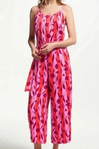 Numph Anthropologie Charlee Floral Stripe Jumpsuit Bold Wide Leg size 4 - Picture 1 of 10