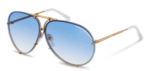 Gafas de sol Porsche Design P8478 icónicas con degradado amarillo dorado/azul + lentes adicionales - Imagen 1 de 6