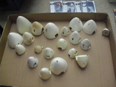 New Lot of 20 RC Airplane Parts White Plastic Spinners Variety NOS - Image 1 of 2