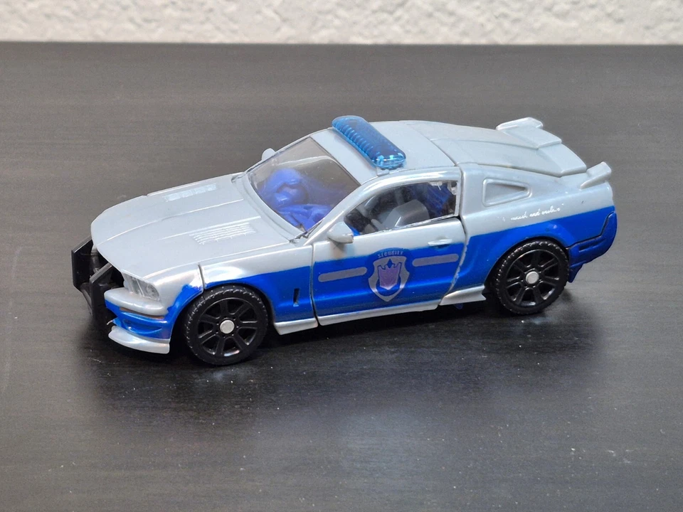 Hasbro Transformers Recon Barricade Loose EX Saleen Mustang Silver/Blue READ - Image 1 of 4
