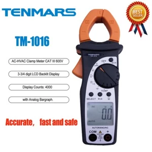 Tenmars TM-1016 AC-HVAC Clamp Meter New in box Free Shipping✦Kd - Picture 1 of 2
