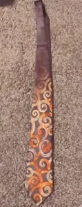 J. Garcia Herrenkrawatte orange schwarz NEU Seide 3,75" Krawatte Schnecke Garten 58 - Bild 1 von 5
