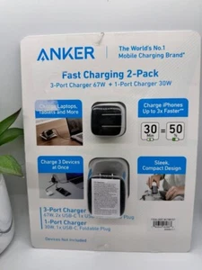 Cargador de pared Anker 3 puertos 67W GaN - negro - Imagen 1 de 3