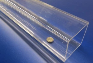Acrylic Square Tube Clear Extruded 3.0" SQ x .125" Wall x 72" Length - Picture 1 of 12