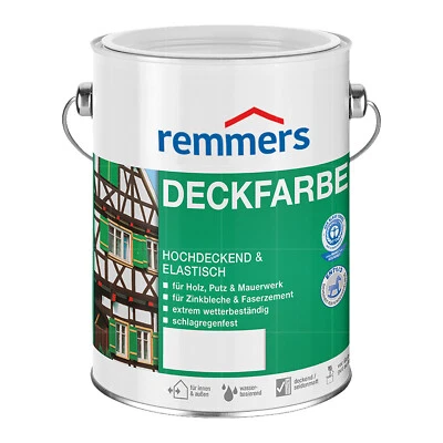 Remmers Deckfarbe 2.5L Decklack Wetterschutzfarbe Seidenmatt Holzschutz FARBWAHL - Bild 1 von 2