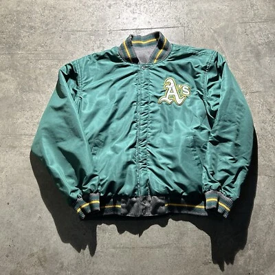 JH Design Oakland Athletics Reversible Bomber Jacket 55% Wool Men’s Size 4XL - Image 1 of 4
