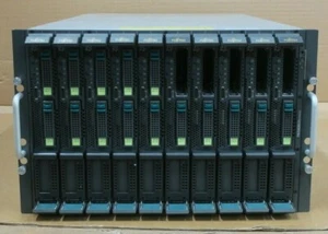 Fujitsu-Siemens PRIMERGY BX600 S3 7U + 10x BX620 S5 2x L5520 CPU Blade Servers - Picture 1 of 3