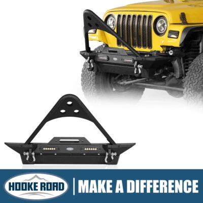 Hooke Road Stubby Stinger Front Bumper Bull Bar for 1997-2006 Jeep Wrangler TJ Foto 1 de 4