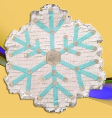 Snowflake Pinata Frosty Party Winter Piñata Birthday Games string Parties stick - Image 1 of 3