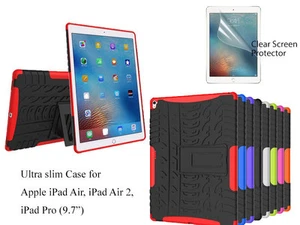 Screen Protector/Shockproof Heavy Duty Case For iPad Air /Air 2, iPad Pro 9.7" - Picture 1 of 10