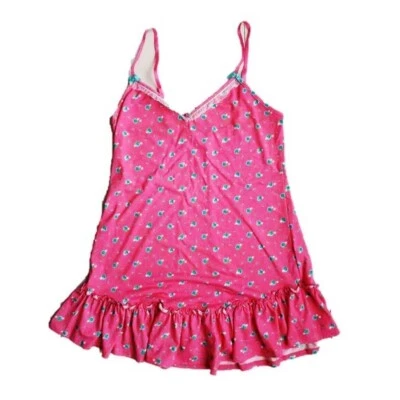 BETSEY JOHNSON Intimates Luscious Lite Pink Florals Slip Dress ( M ) - Image 1 of 4
