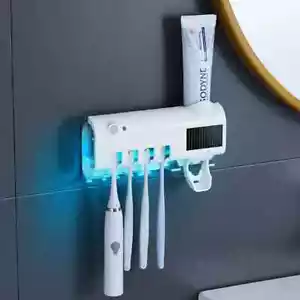 Automatische Zahnbürste Halter Wandmontage Zahnpasta Spender Sterilisator UV DE - Bild 1 von 9
