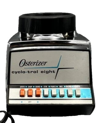 Oster Osterizer Cyclo-Trol Eight 547 Blender Chrome Black Base Only Works Well - Image 1 of 4