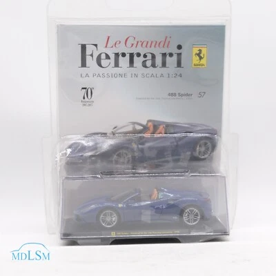 MODELLINO AUTO FERRARI 488 SPIDER 70° ANNIVERSARIO - EDICOLA - SCALA 1:24 #57 - Immagine 1 di 2