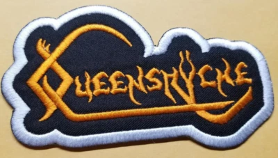 THEPATCHGUY Queensrÿche Band Embroidered orange Patch approx 2.5X4.5"