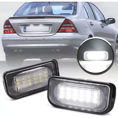 2er LED Kennzeichenbeleuchtung Für Mercedes Benz W203 R230 W209 C209 A209 SL CLK - Bild 1 von 4