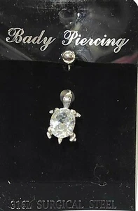 PIERCING OMBELICO GIOIELLO JEWELRY NAVEL BELLY BARS 316L SURGICAL STEEL 1,6 MM - Picture 1 of 1