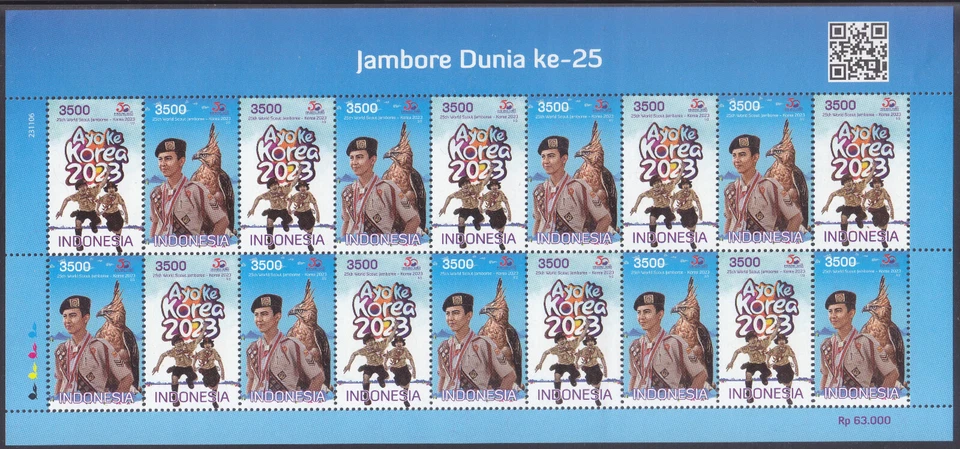 Indonesia - Indonesie Issue 2023 (FS 3919-3920) Jamboree - Boy Scouts - Image 1 of 1