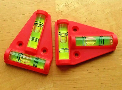 *BEST DEAL* Lot of 2 - ORANGE 2 Way Bubble T Levels 2.25" x 1.75" Camper RV Shop - Image 1 of 4