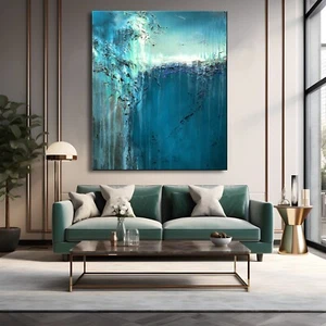 Abstract Painting Modern Canvas Wall Art Framed Large  US ELOISExxx - Picture 1 of 10