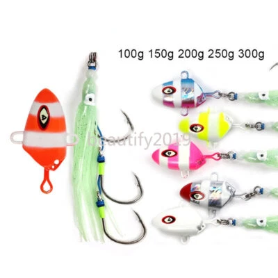 100g 150g 200g 250g 300g Bottom Slow Sinking Jig Köder Metallkopfköder Inchiku - Bild 1 von 4