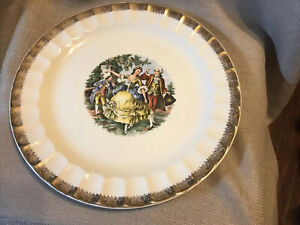Vintage The Cronin China Co. plate Company Colonial People Pattern 10” Plate