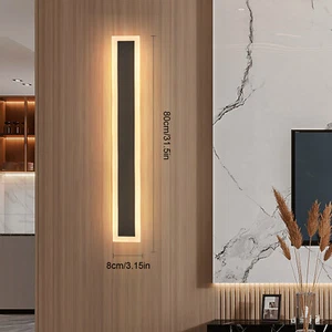 80cm LED Wall Light Waterproof Outdoor Modern Lamp Wall Sconce Light Long Strip - Picture 1 of 16