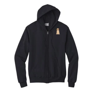 Gentle labrador dog embroidered full zip hoodie, custom dog embroidery hoodie - Picture 1 of 3