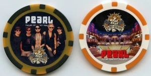 Palms Set of 2 Jimmy's Naughty Nighty Nite Pearl Chips Las Vegas 2010 - Picture 1 of 2