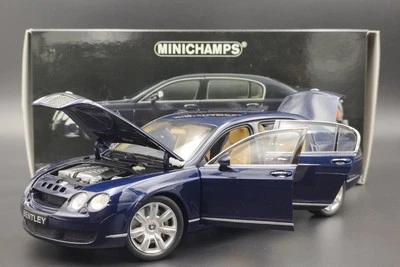 1:18 Bentley Continental Flying Spur Blue Metallic Minichamps - Immagine 1 di 4