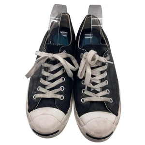 Converse Jack Purcell Schwarz Weiß Leder Low Top Schnürschuhe Unisex Sneaker Schuhe - Bild 1 von 10