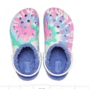 Crocs BAYA LINED TIE-DYE GRAPHIC CLOG UNISEX Men's 8 Women's 10 - Picture 1 of 14