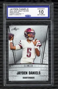 2024 Leaf Draft Jayden Daniels Silver #RS-04 CCG Gem Mint 10 RC Commanders - Picture 1 of 2