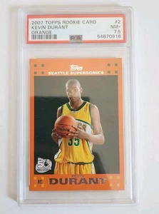 2007 Topps Kevin Durant Rookie RC Orange #2 PSA 7 Sonics - Picture 1 of 2