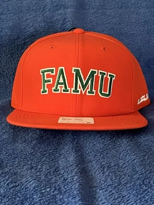 Gorra Florida A&M Rattlers FAMU Nike SnapBack Lebron Naranja Pro Billete Plano Nueva con Etiquetas Foto 1 de 4