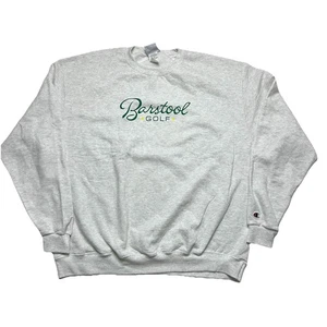 Barstool Sports Golf Crewneck Sweatshirt Heather Gray Graphic Sz 2XL - Picture 1 of 5