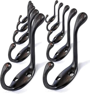 Heavy Duty Metal Decorative Dual Coat Hook Type-2 / Hat Hook - Wall Mounted (0.7 - Picture 1 of 12