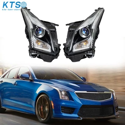 For Cadillac ATS 2013-2018 Headlights Halogen Assembly Projector Left+Right Side - Image 1 of 4
