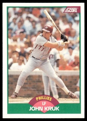 1989 Score Rookie & Traded John Kruk Philadelphia Phillies #70T - Image 1 of 2