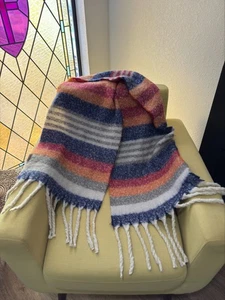 NEW Beautiful & Soft Coco + Carmen Striped Fringe Scarf Cozy Multicolor Shawl - Picture 1 of 9