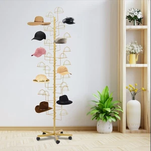 Metal Hats Display Stand Hat Storage Stand With 30 Hooks Freestanding Hat Stand - Picture 1 of 11