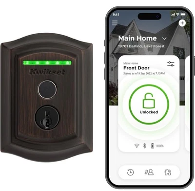 Kwikset Halo SmartKey Huella Digital Electrónica Entrada Sin Llave WiFi Deadbolt Nuevo Foto 1 de 2
