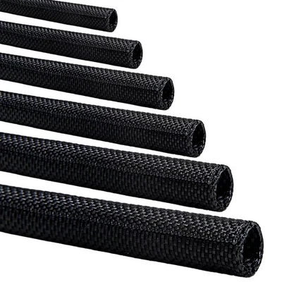 Split Braided Cable Sleeve Nylon Self Wrap Wire Loom Cord Management Protector - Image 1 of 4