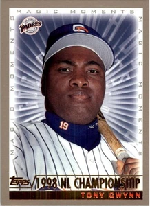 2000 Topps #240 Tony Gwynn Magic Moments 1998 NLCS San Diego Padres - Picture 1 of 2