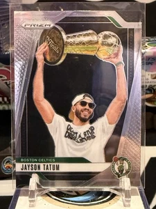2024-25 Panini Prizm Jayson Tatum Variation Holding Trophy #103 GL - Picture 1 of 2
