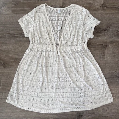 Traje de baño Tropical Escape para mujer encubrimiento blanco talla 2X Foto 1 de 4